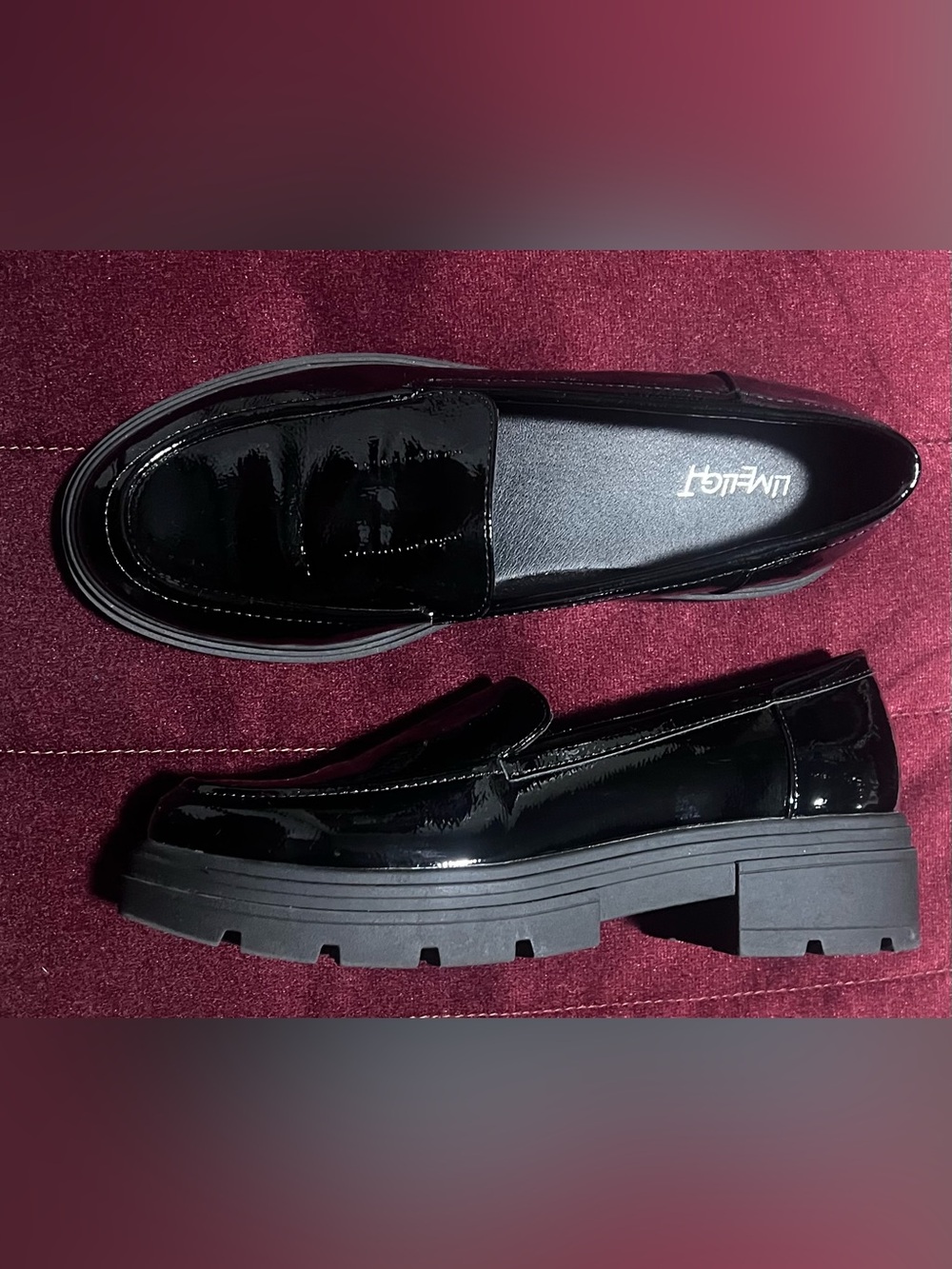 Limelight Black Patent Chunky Loafers